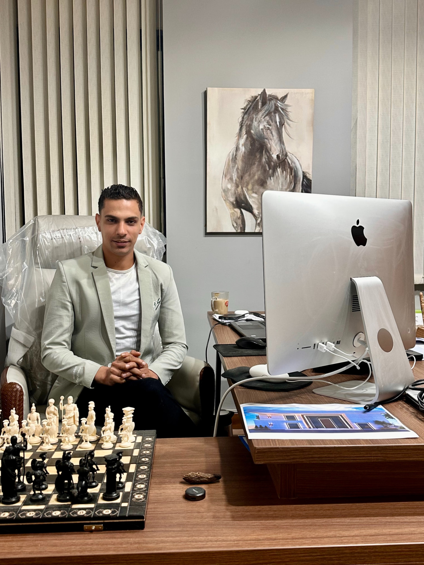 Ahmed Mokhtar's office in Abu Dhabi